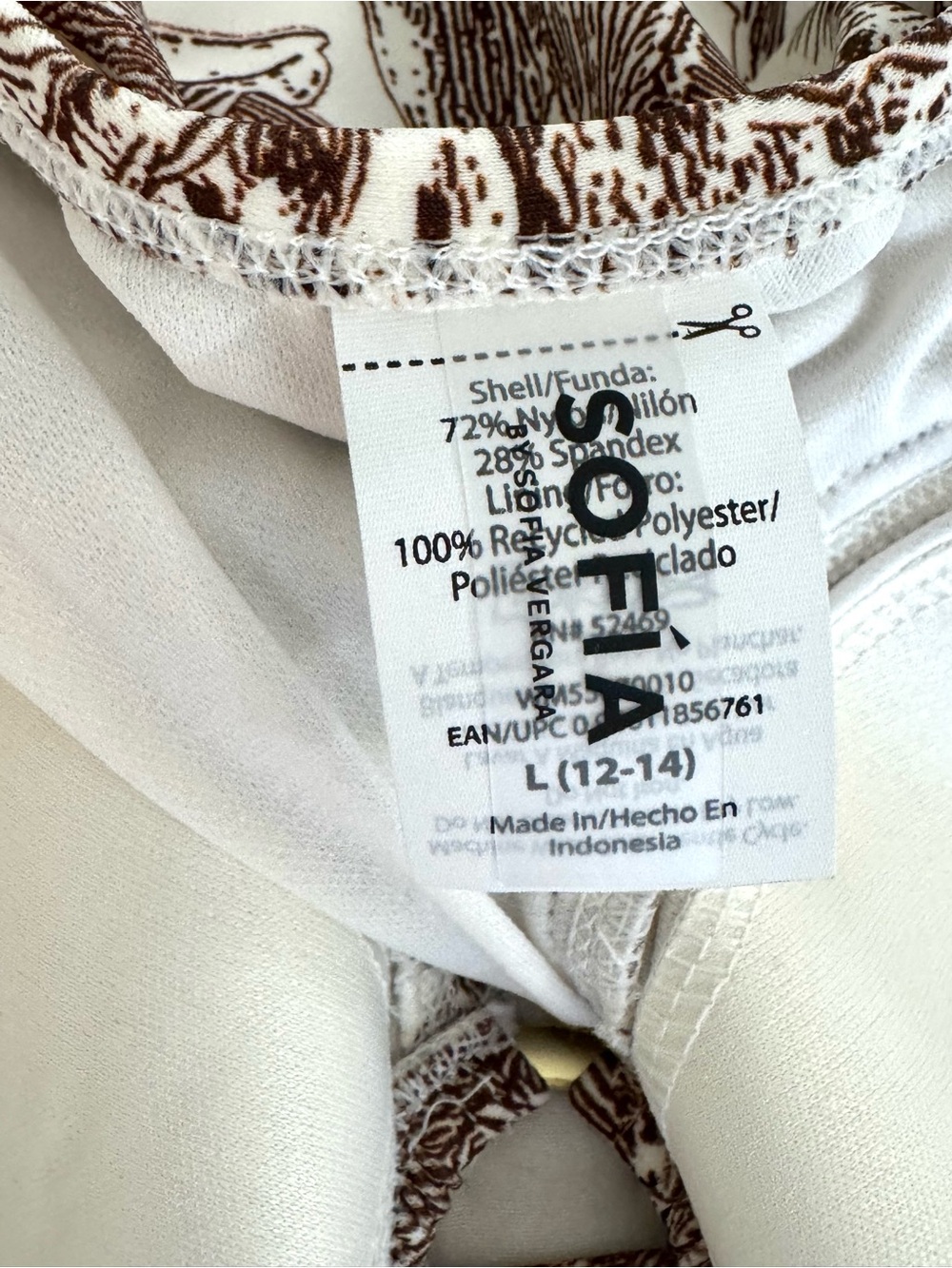 NWT Sofia by Sofia Vergara Bandeau One Piece Swimsuit L - Picture 12 of 15